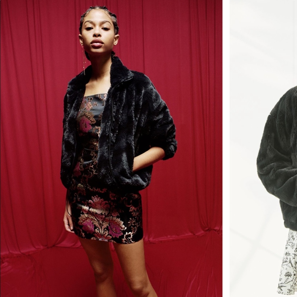 Urban outfitter faux fur jacket